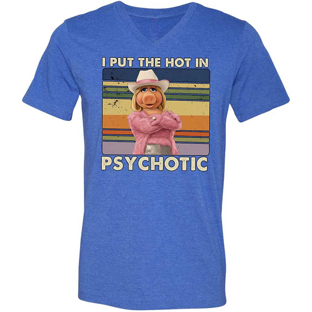 Unisex V-Neck T-Shirt - ESRB6R2T - Heather True Royal - 5