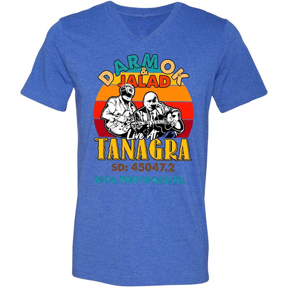 Unisex V-Neck T-Shirt - 6N94R52T - Heather True Royal - 5
