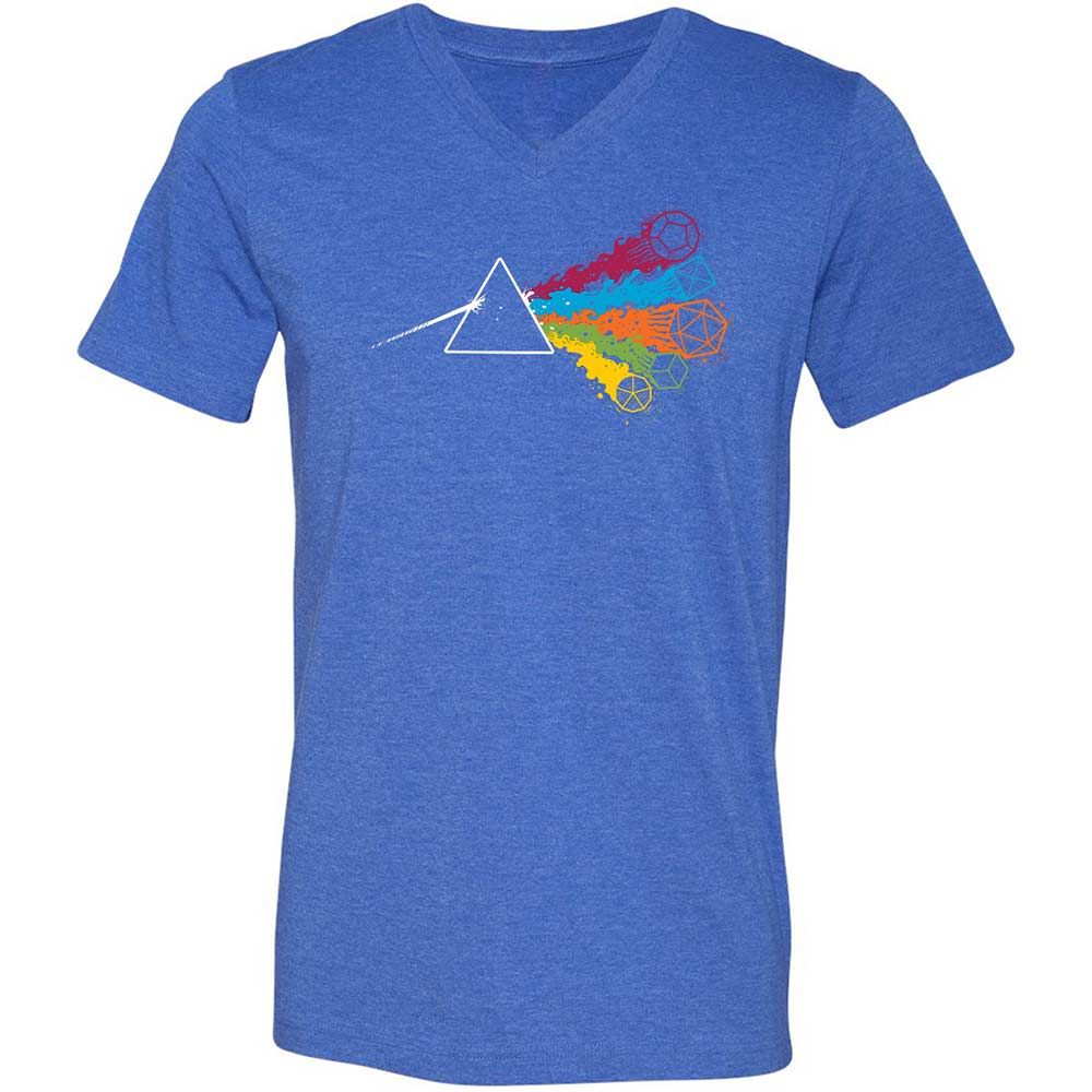 Unisex V-Neck T-Shirt - FLF8HUJN - Heather True Royal - 5