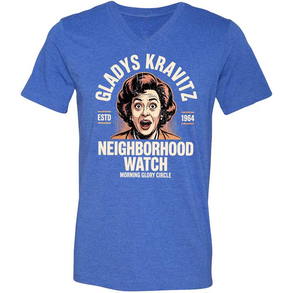 Unisex V-Neck T-Shirt - WSX2H4JX - Heather True Royal - 5