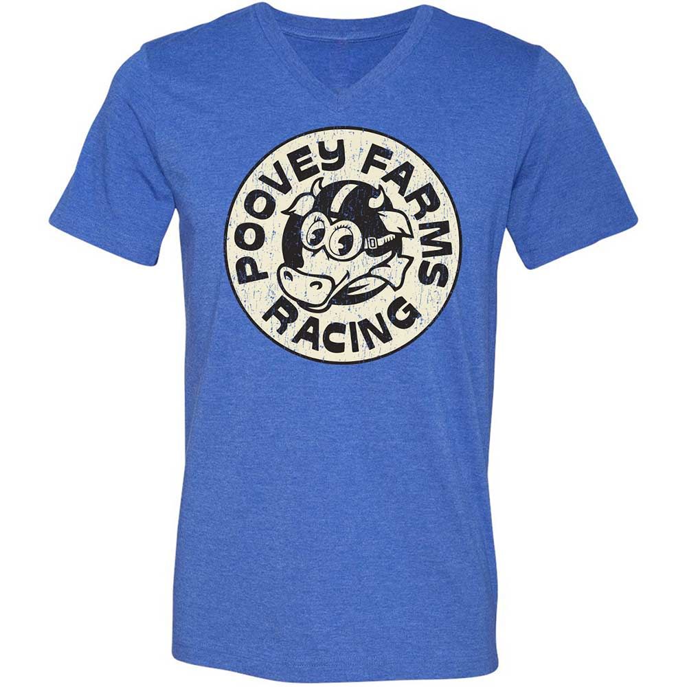Unisex V-Neck T-Shirt - 3VRTYB4L - Heather True Royal - 5