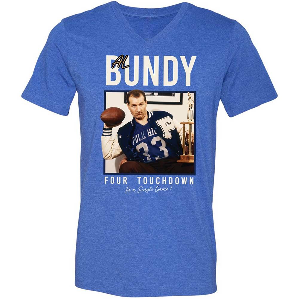 Unisex V-Neck T-Shirt - 285UR1SQ - Heather True Royal - 5
