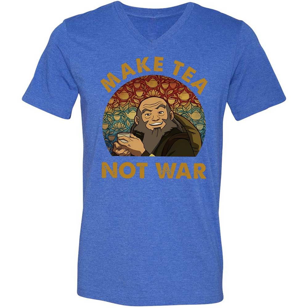 Unisex V-Neck T-Shirt - 9WJNUKF2 - Heather True Royal - 5