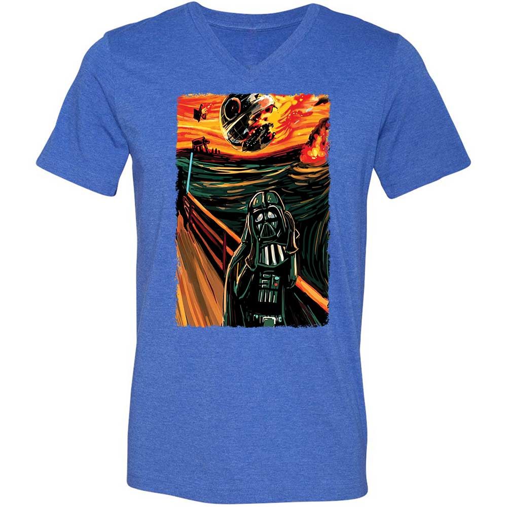 Unisex V-Neck T-Shirt - ELXAMP82 - Heather True Royal - 5
