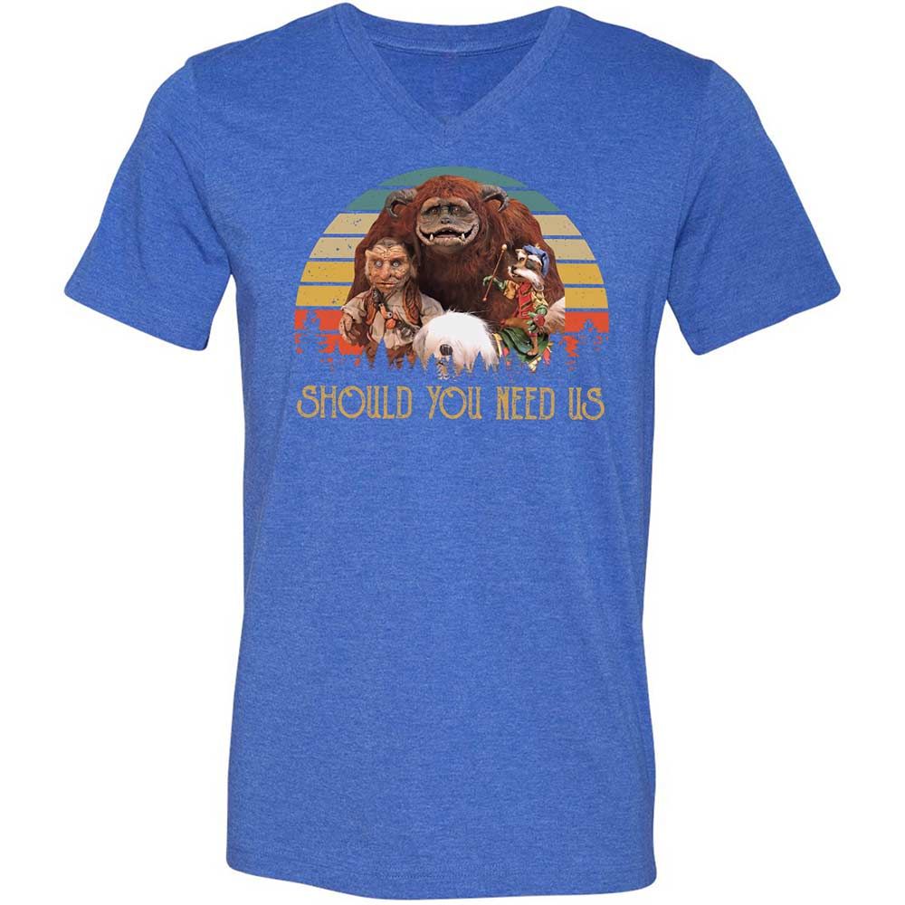 Unisex V-Neck T-Shirt - VUWUT3XR - Heather True Royal - 5