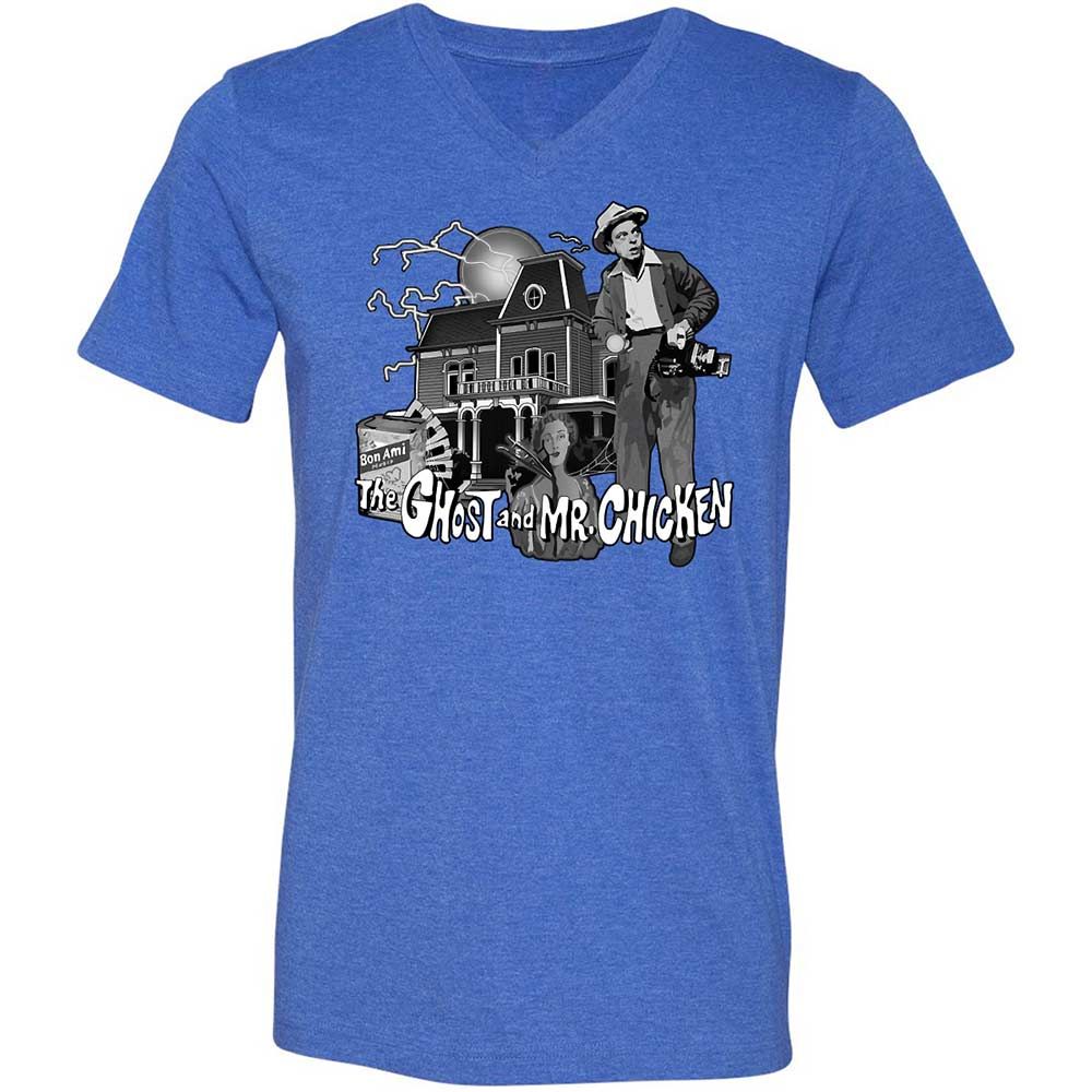 Unisex V-Neck T-Shirt - V928HNGB - Heather True Royal - 5