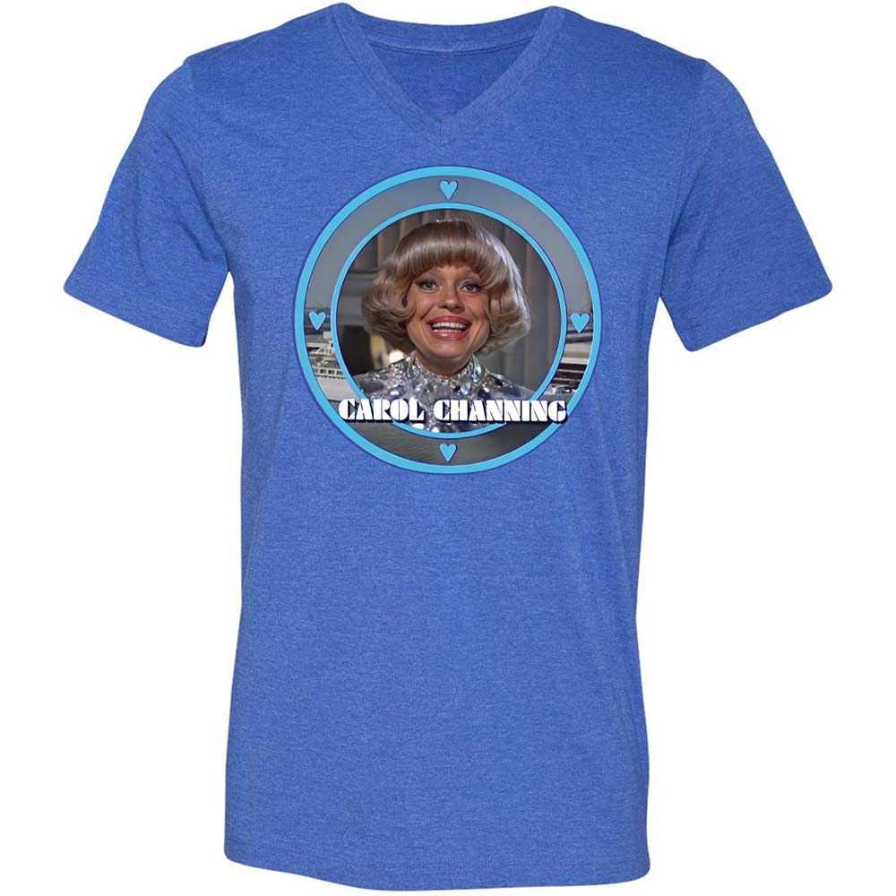 Unisex V-Neck T-Shirt - 54AK2ZTY - Heather True Royal - 5