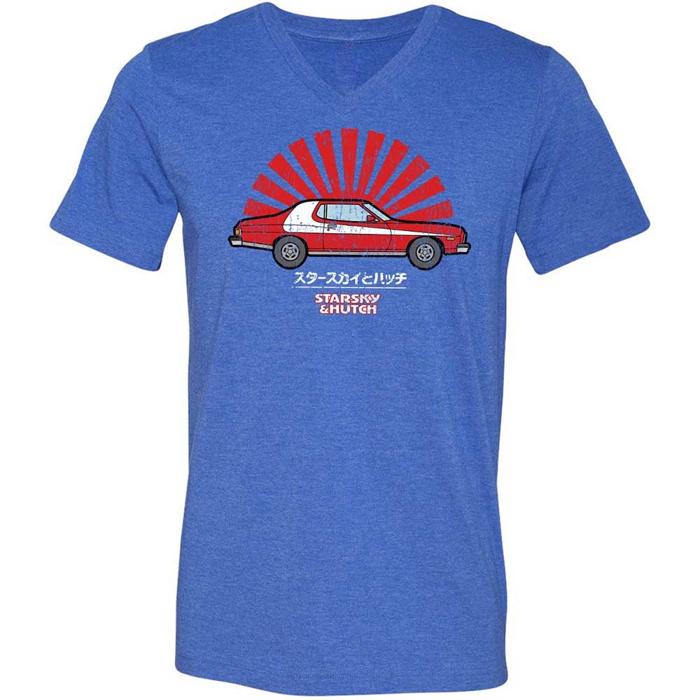 Unisex V-Neck T-Shirt - FJJEH39A - Heather True Royal - 5