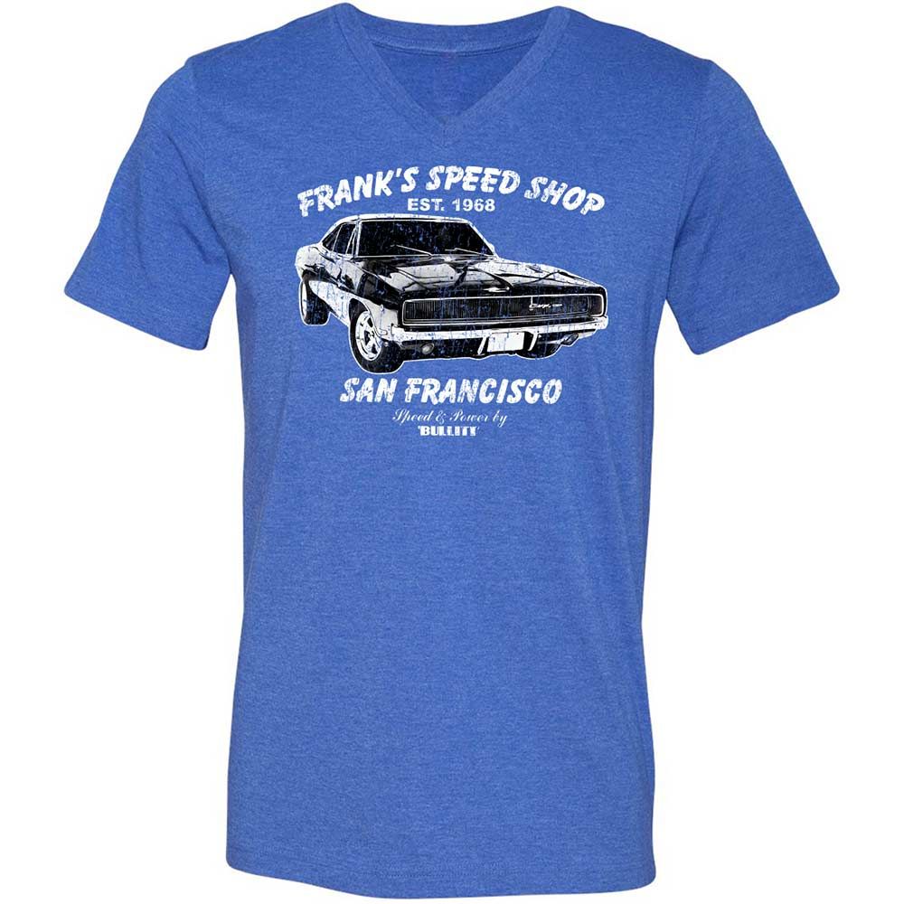 Unisex V-Neck T-Shirt - RE55QE9W - Heather True Royal - 5