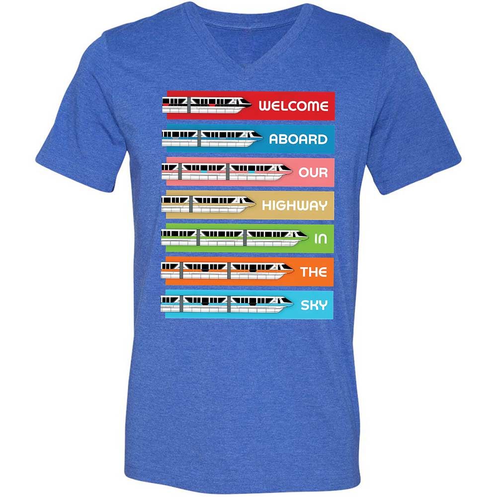 Unisex V-Neck T-Shirt - Black - Heather True Royal - 5