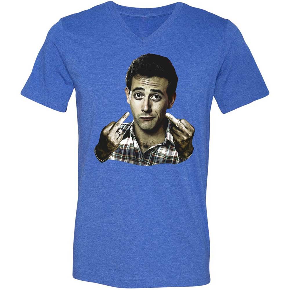 Unisex V-Neck T-Shirt - F3RYF1GF - Heather True Royal - 5