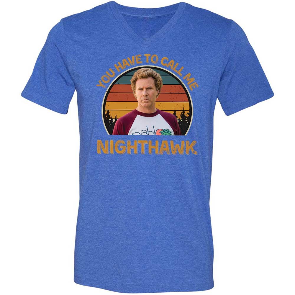 Unisex V-Neck T-Shirt - 5LLUJCVG - Heather True Royal - 5