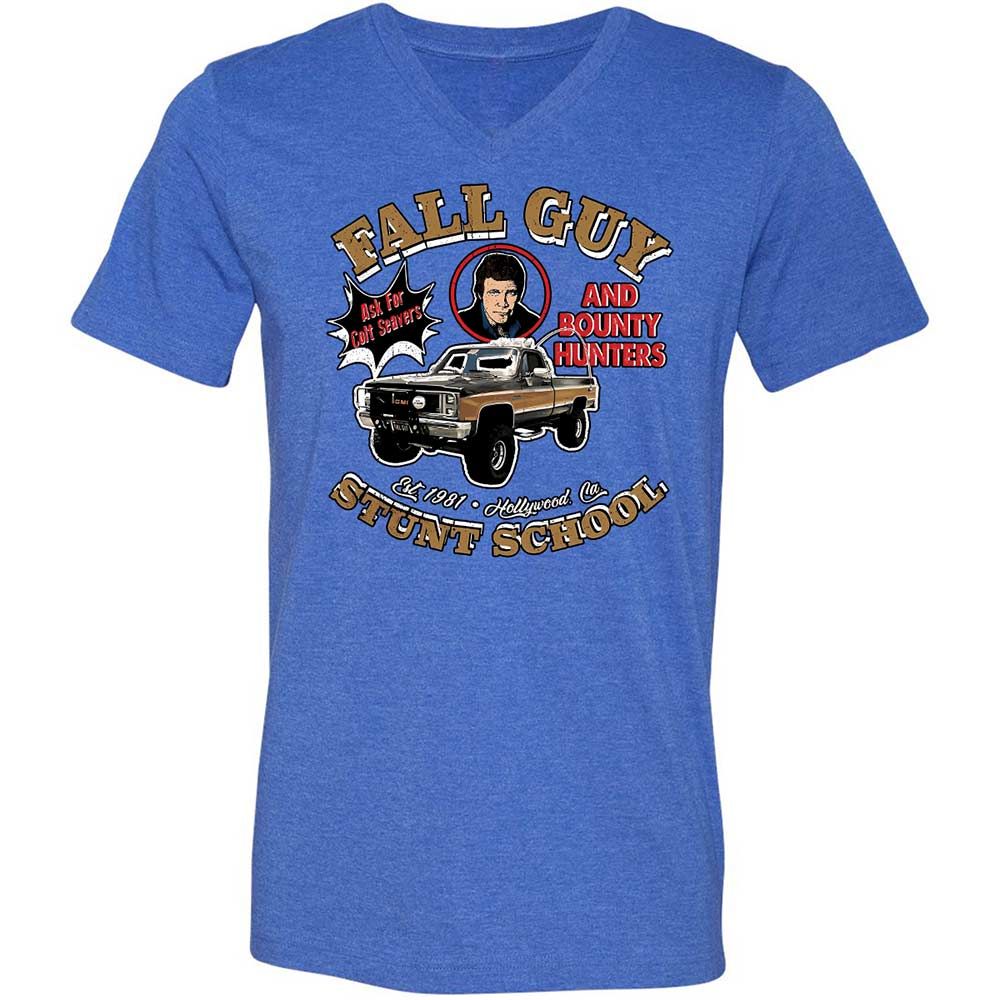 Unisex V-Neck T-Shirt - R7F1SAY7 - Heather True Royal - 5
