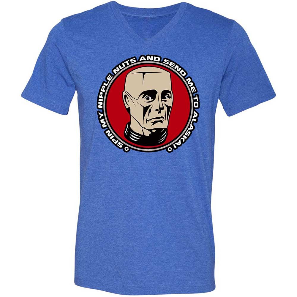 Unisex V-Neck T-Shirt - 3YL6Y5FR - Heather True Royal - 5