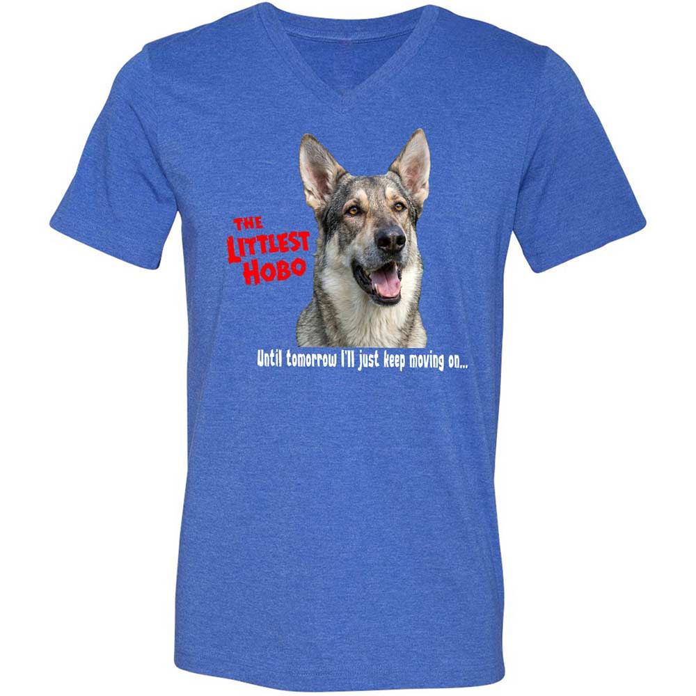 Unisex V-Neck T-Shirt - 17QFAPH8 - Heather True Royal - 5