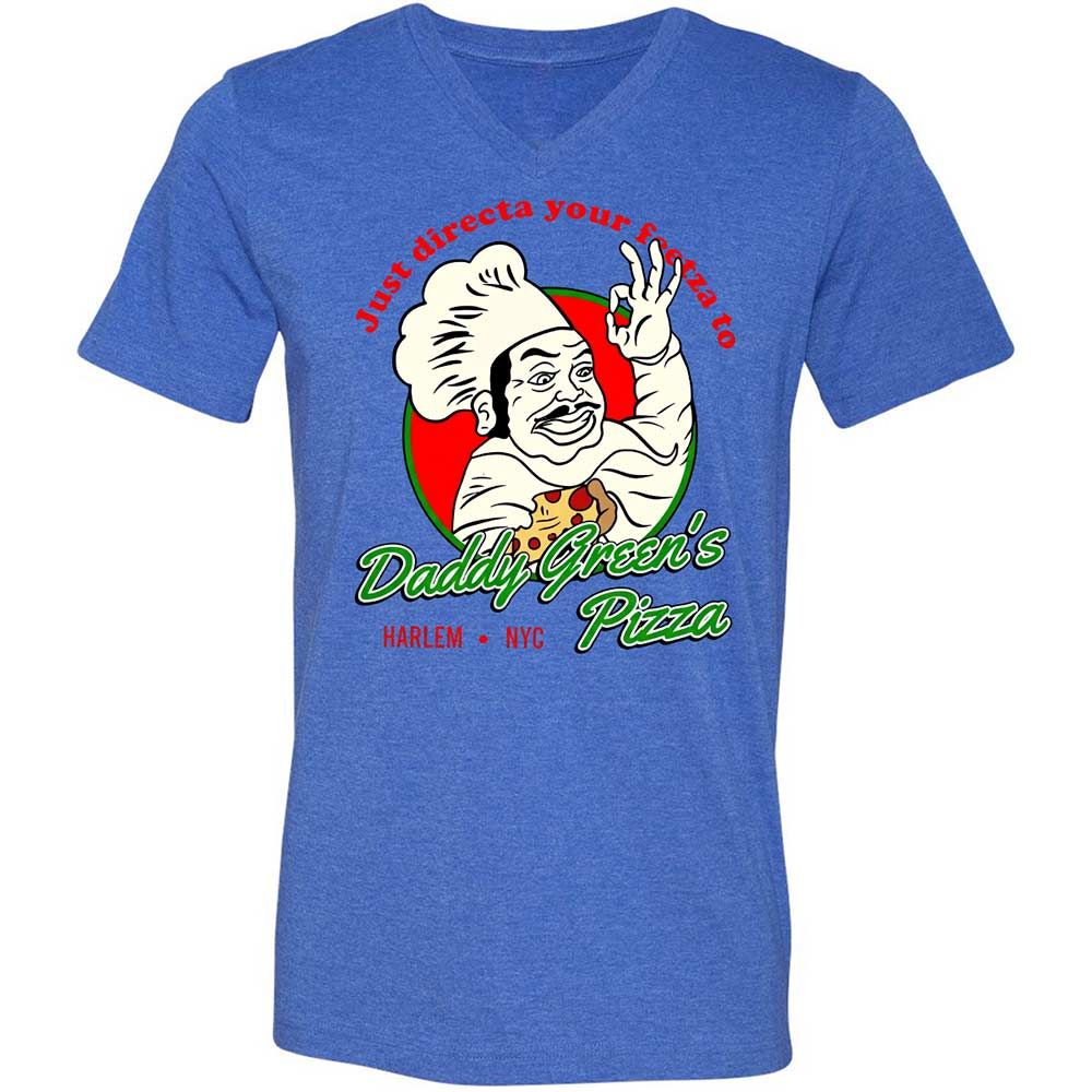 Unisex V-Neck T-Shirt - 7AY1BGVG - Heather True Royal - 5