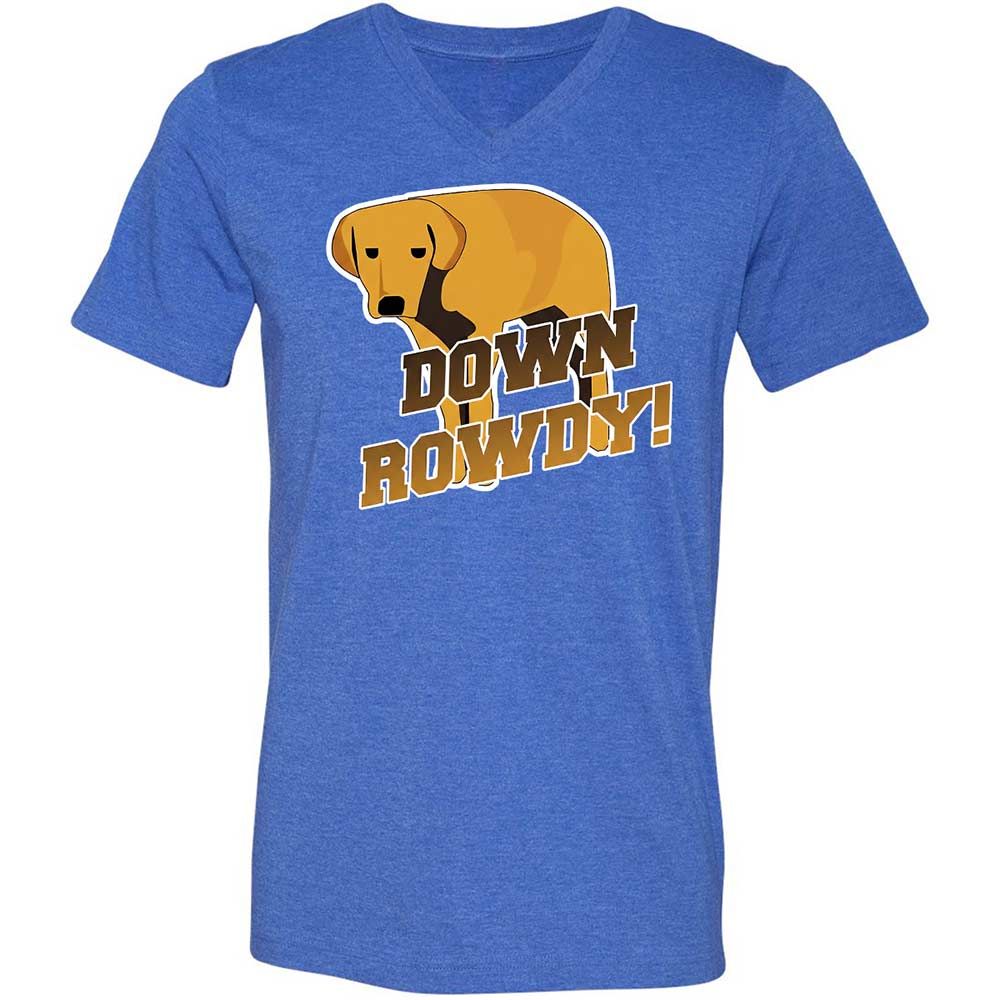 Unisex V-Neck T-Shirt - BSGLC7P7 - Heather True Royal - 5