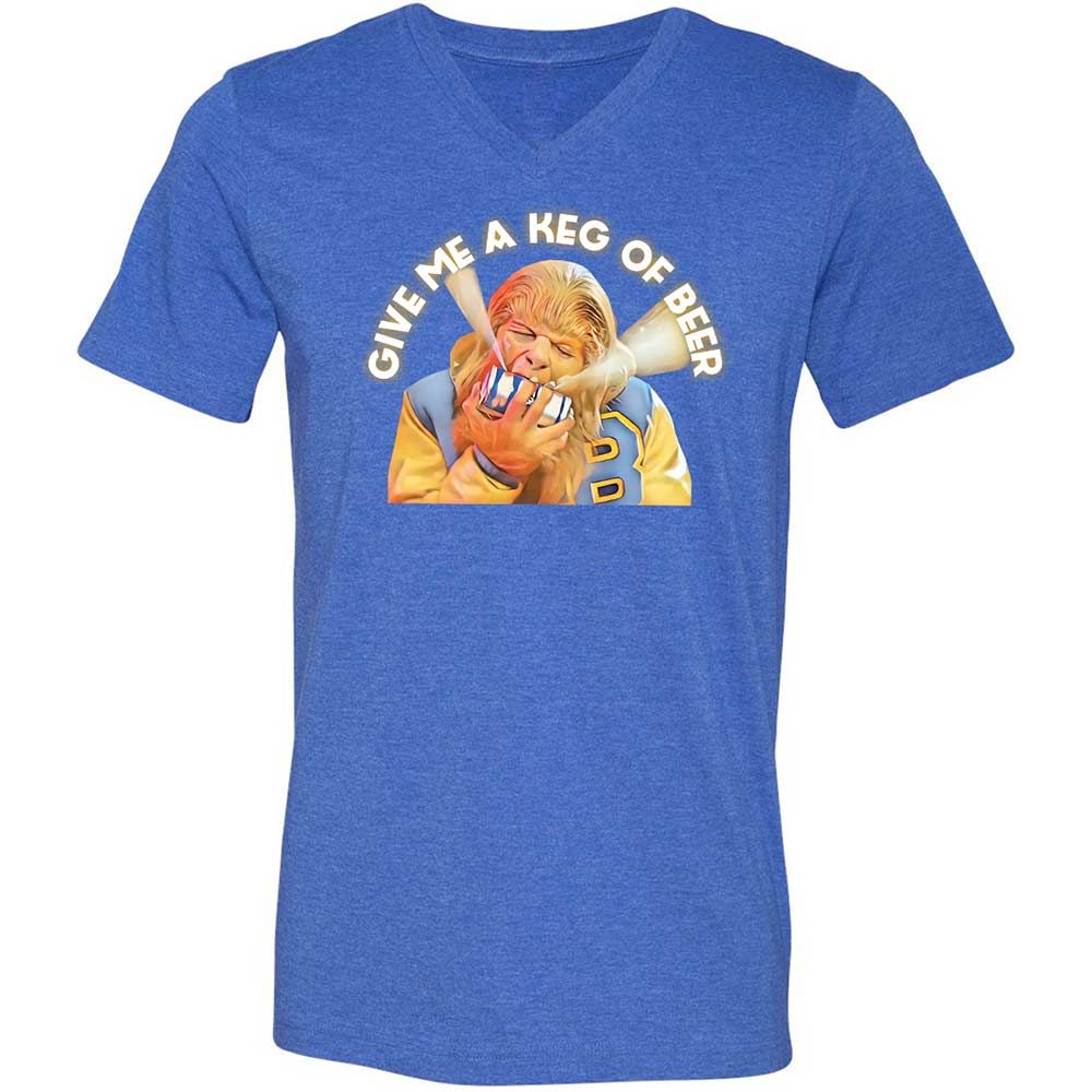 Unisex V-Neck T-Shirt - YBN73GRV - Heather True Royal - 5