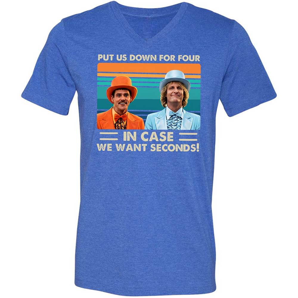 Unisex V-Neck T-Shirt - ARH4ME5V - Heather True Royal - 5