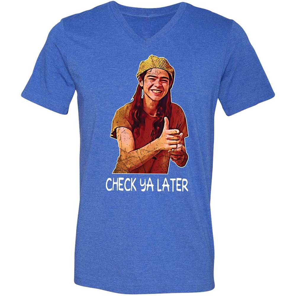 Unisex V-Neck T-Shirt - EX1F6HKS - Heather True Royal - 5