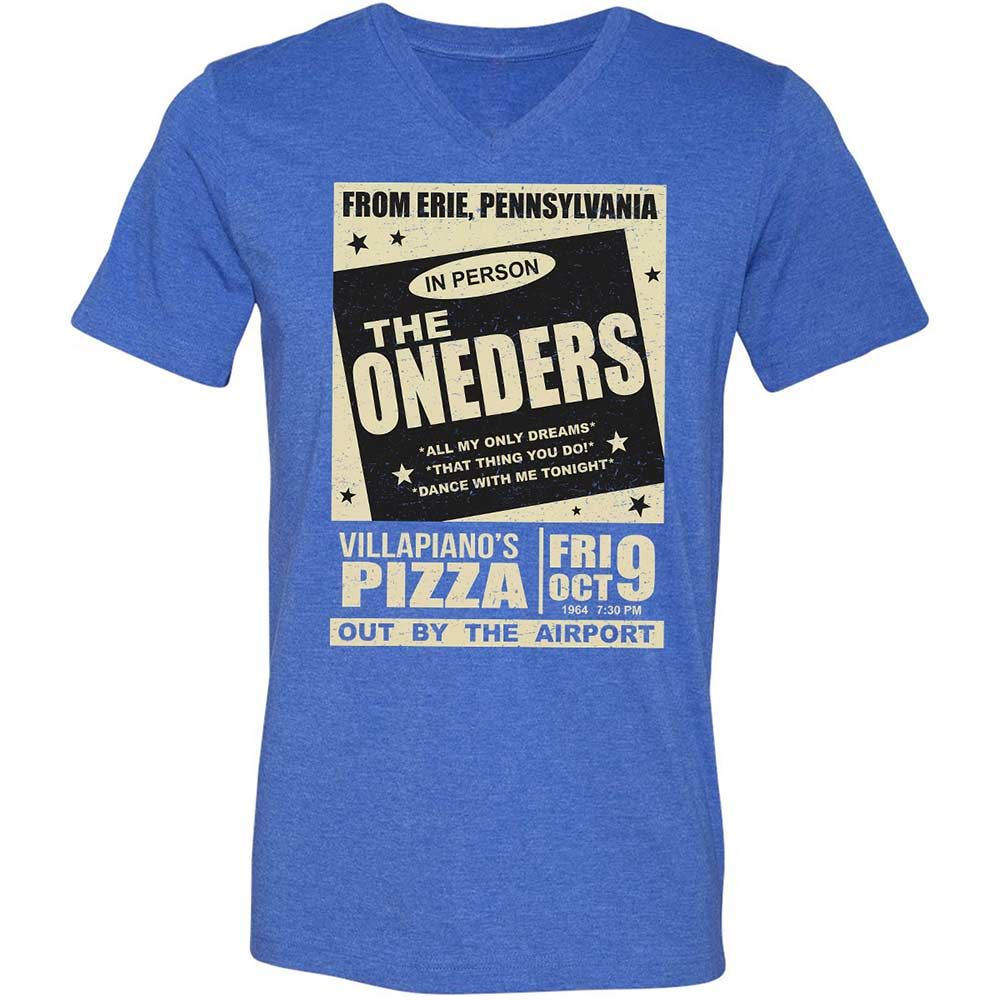 Unisex V-Neck T-Shirt - 7VVKFDQY - Heather True Royal - 5