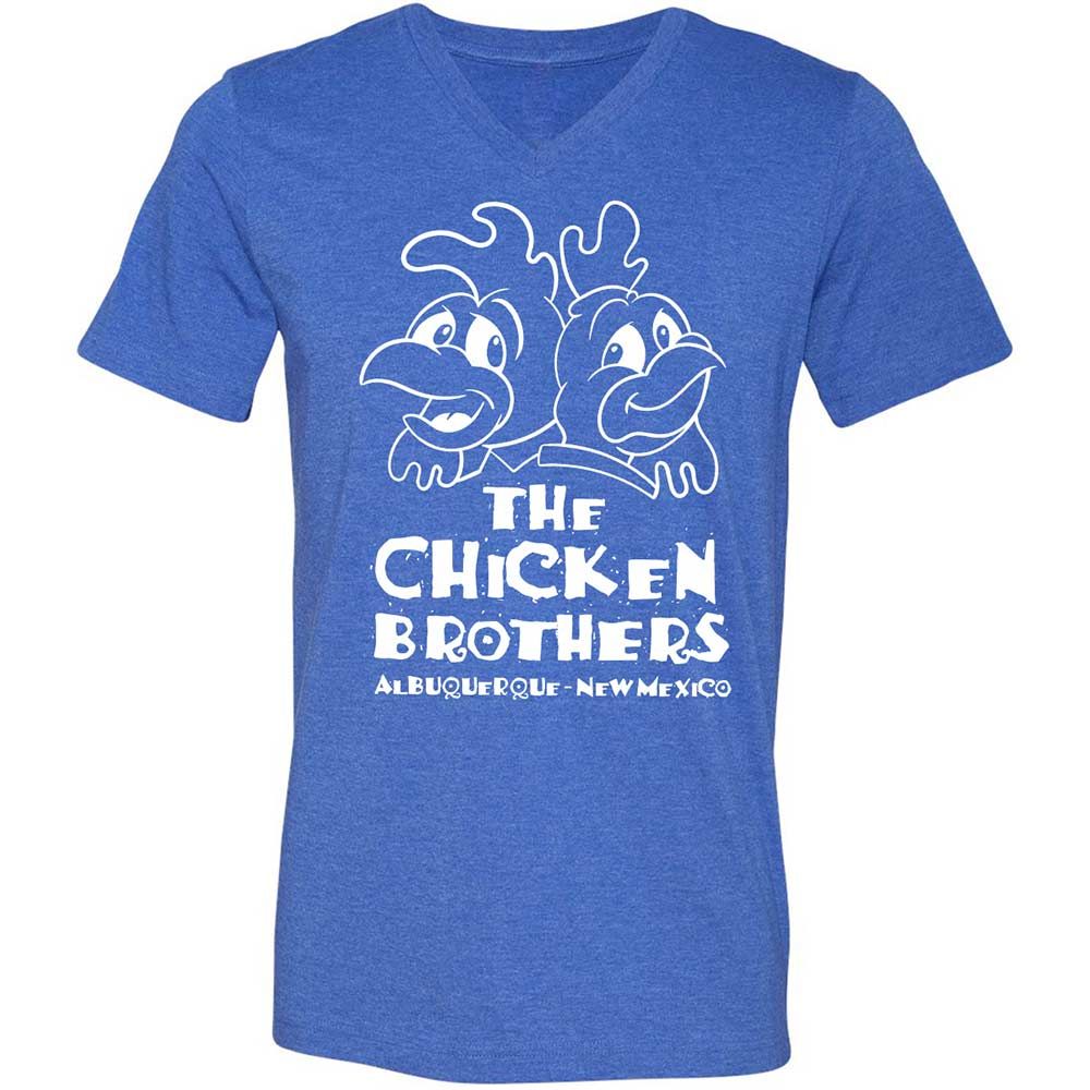 Unisex V-Neck T-Shirt - V7WAQP2Z - Heather True Royal - 5