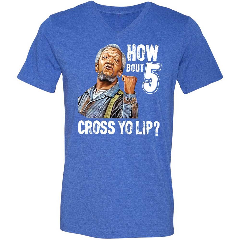 How bout 5 cross yo lip - Heather True Royal - 5