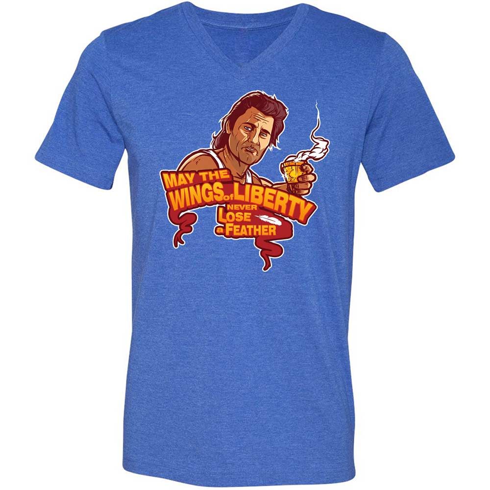 Unisex V-Neck T-Shirt - MK7QBGEW - Heather True Royal - 5