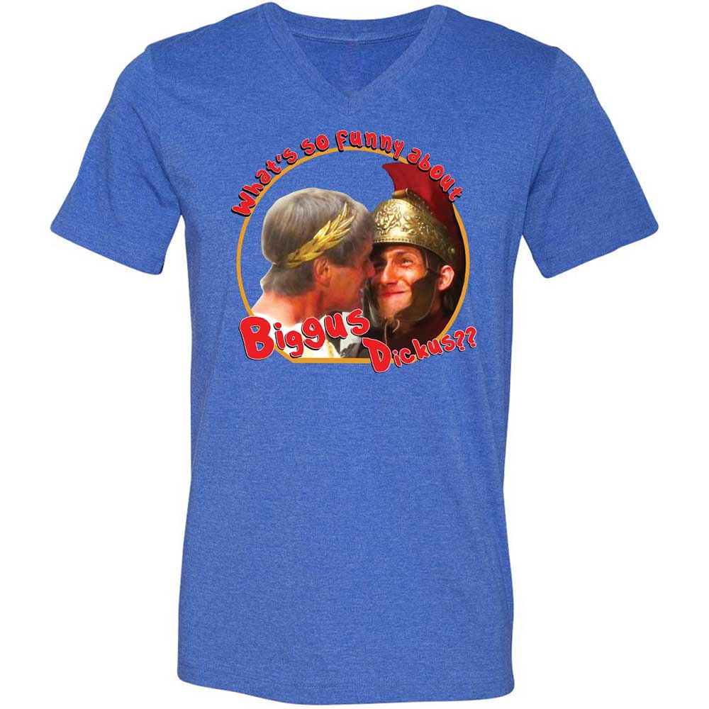 Unisex V-Neck T-Shirt - SU4ERRCC - Heather True Royal - 5