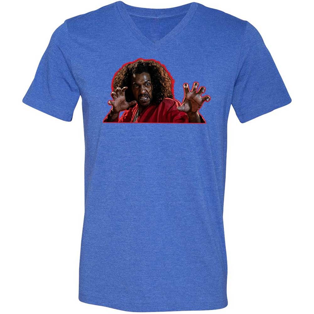 Unisex V-Neck T-Shirt - E8N5JLHV - Heather True Royal - 5