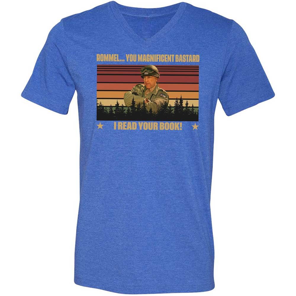 Unisex V-Neck T-Shirt - RA5WNKBZ - Heather True Royal - 5