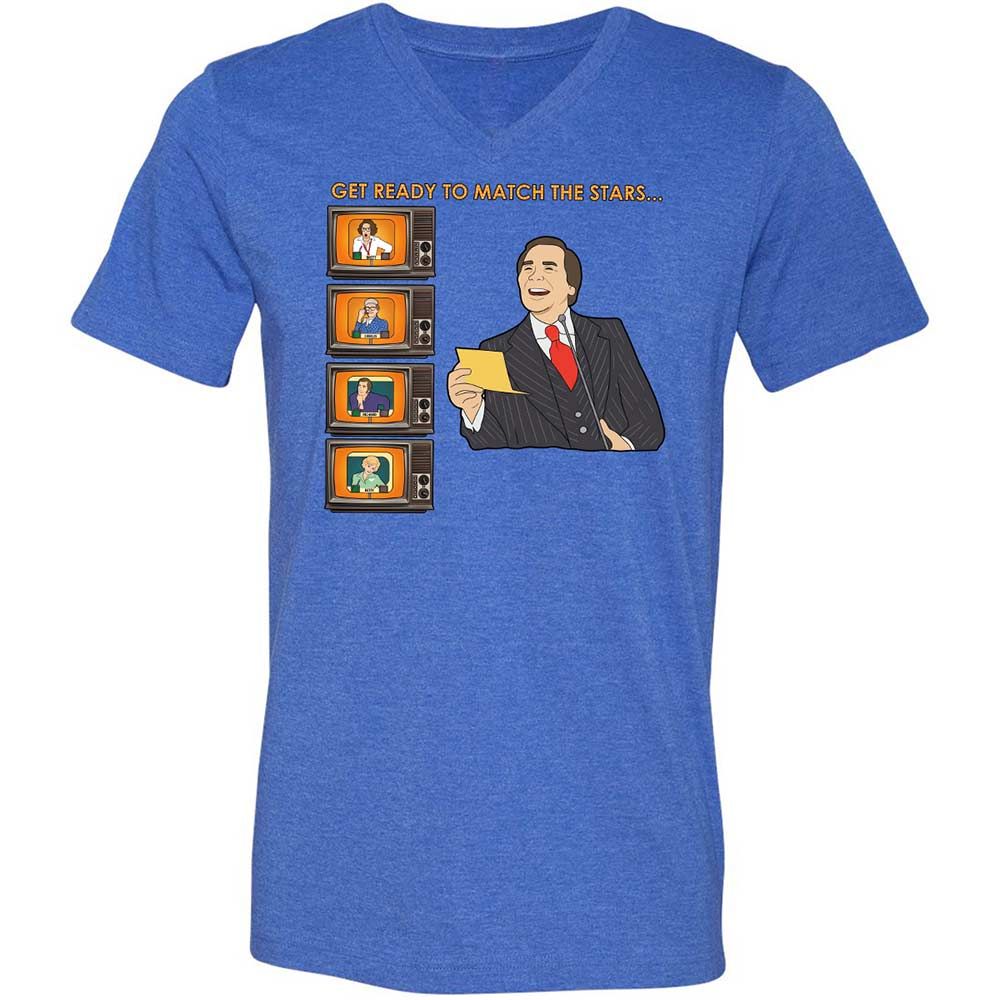 Unisex V-Neck T-Shirt - 2JUL9VCJ - Heather True Royal - 5