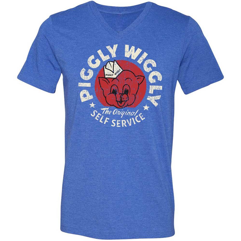 Unisex V-Neck T-Shirt - 3VZJF3VL - Heather True Royal - 5
