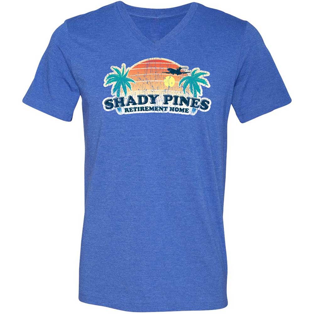 Unisex V-Neck T-Shirt - E35MQKQS - Heather True Royal - 5