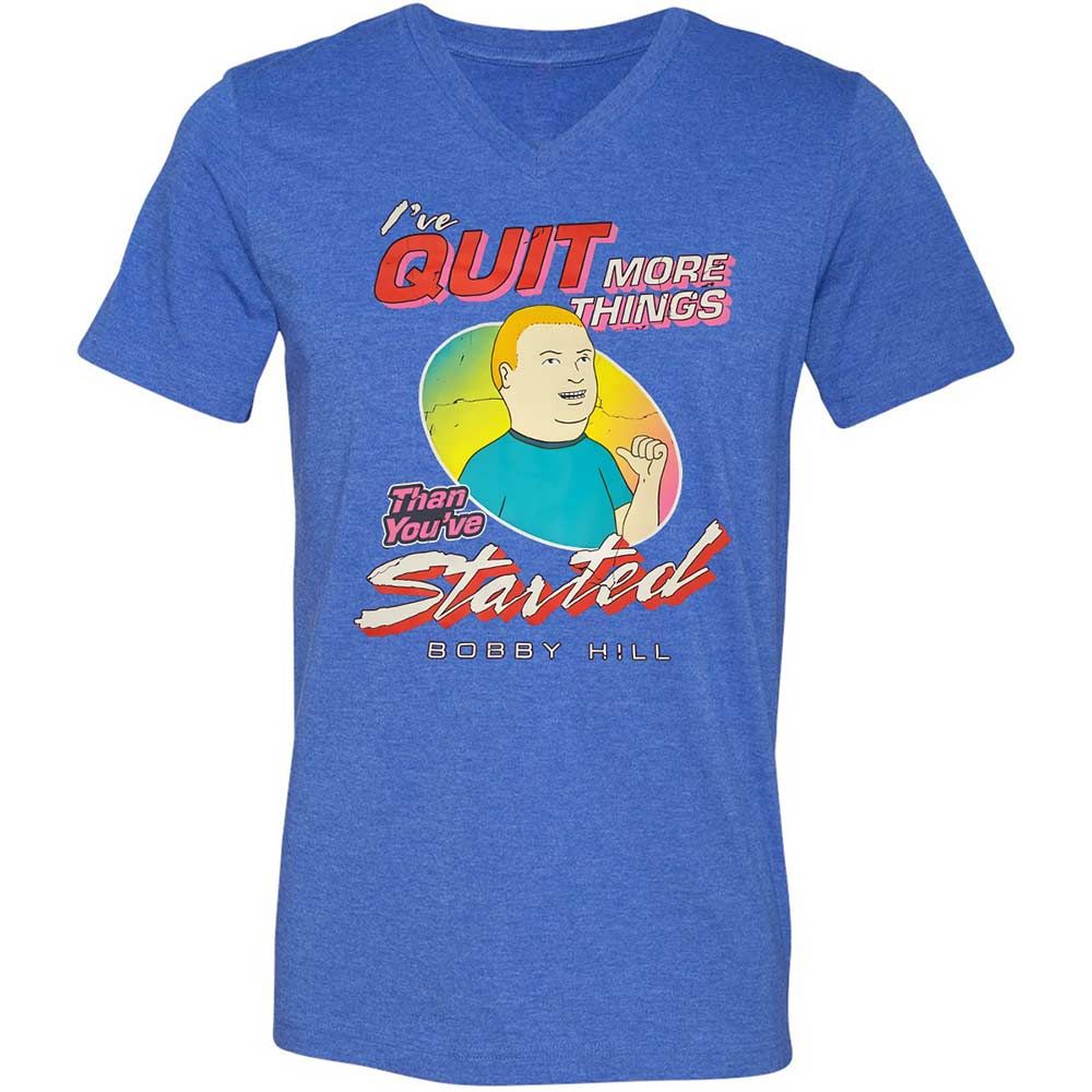 Unisex V-Neck T-Shirt - NXDHJFKH - Heather True Royal - 5