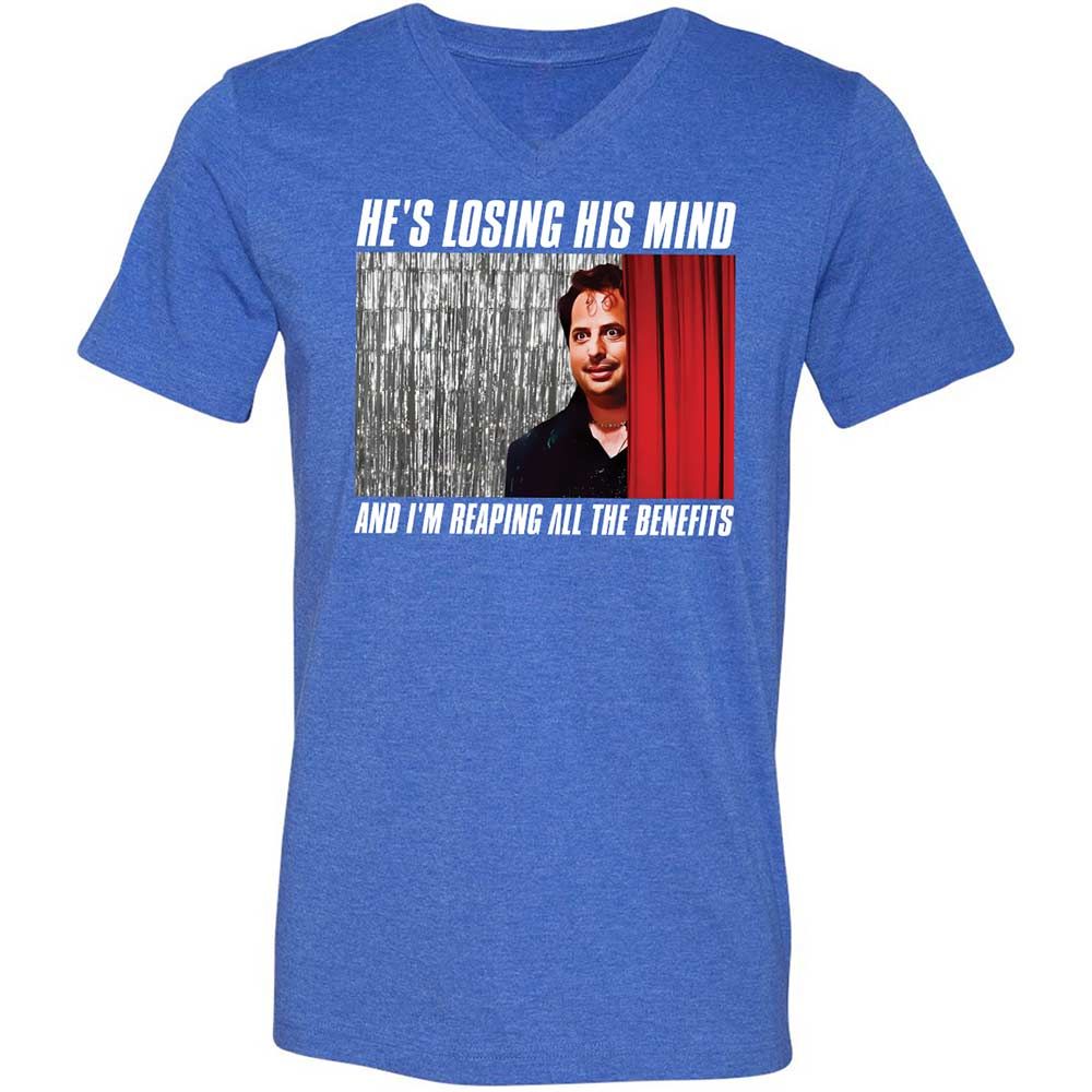 Unisex V-Neck T-Shirt - P4BUF1LH - Heather True Royal - 5