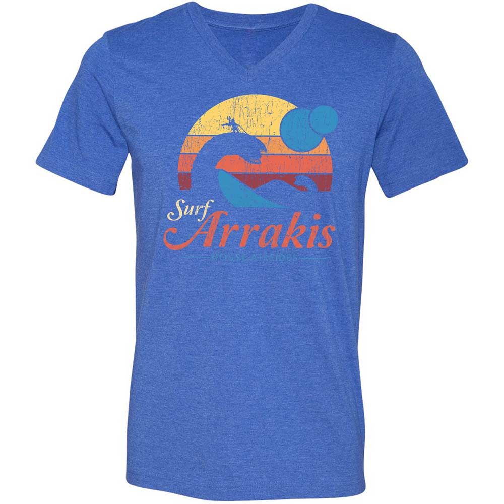 Unisex V-Neck T-Shirt - R8HHV14L - Heather True Royal - 5