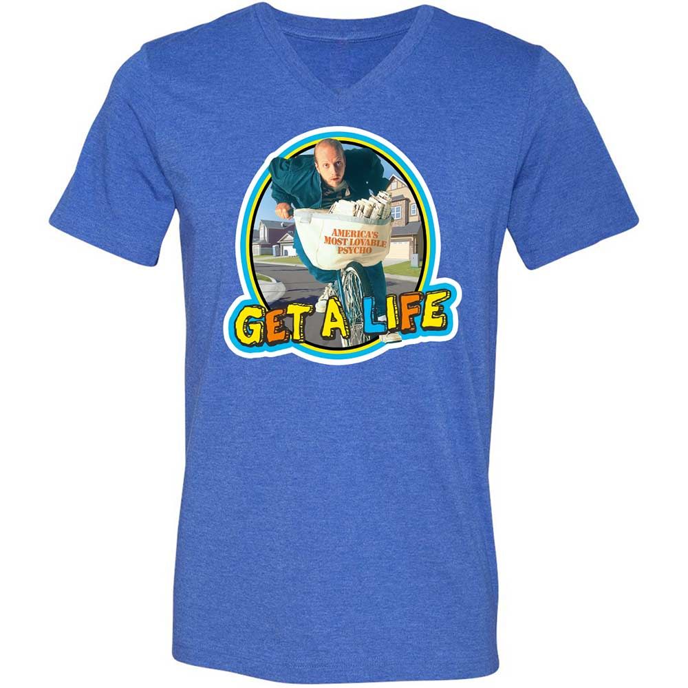 Unisex V-Neck T-Shirt - XKZX3QKN - Heather True Royal - 5