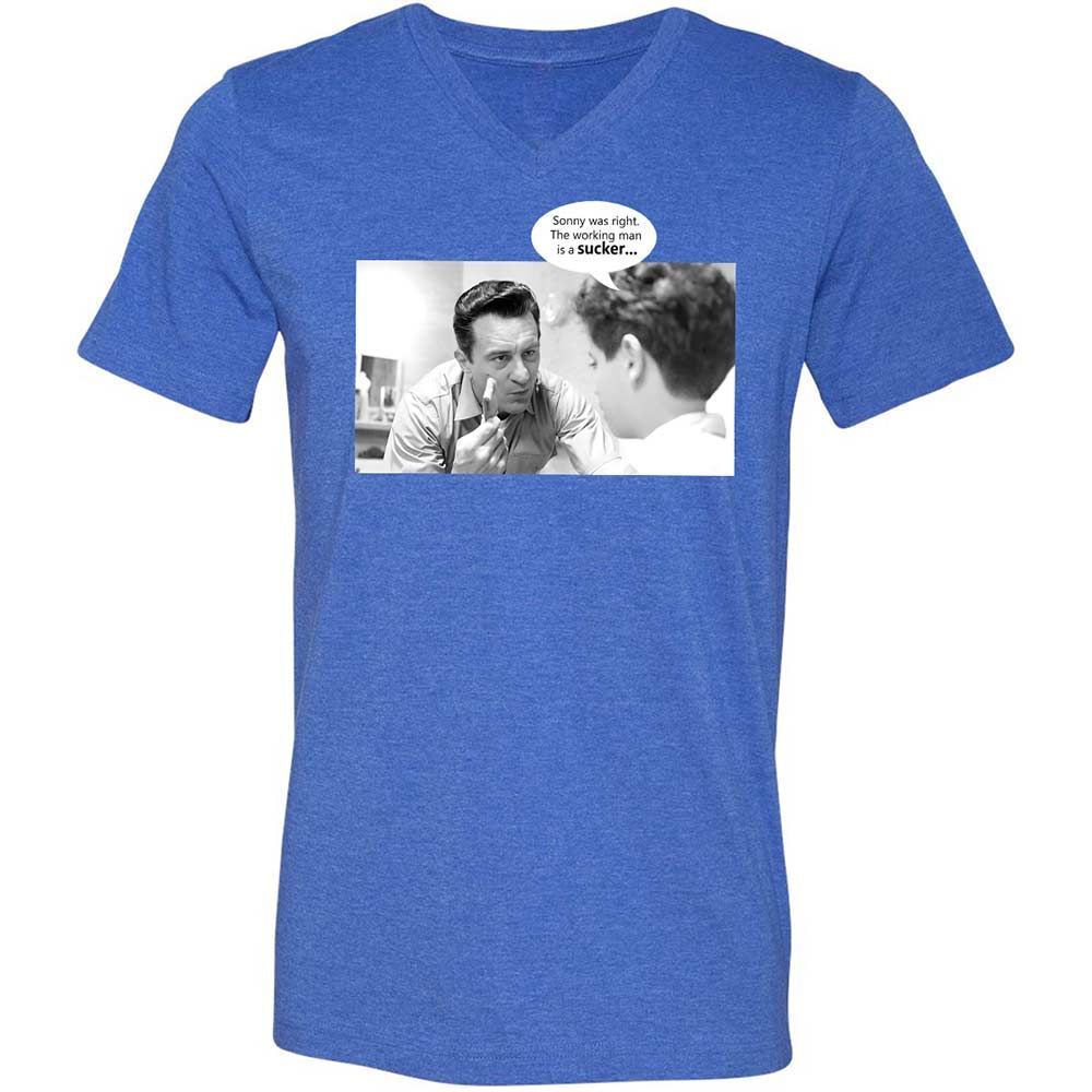 Unisex V-Neck T-Shirt - 1XFDQHCD - Heather True Royal - 5