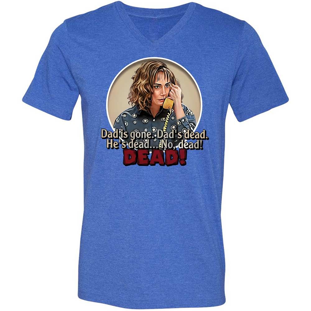 Unisex V-Neck T-Shirt - V4B2UKUN - Heather True Royal - 5