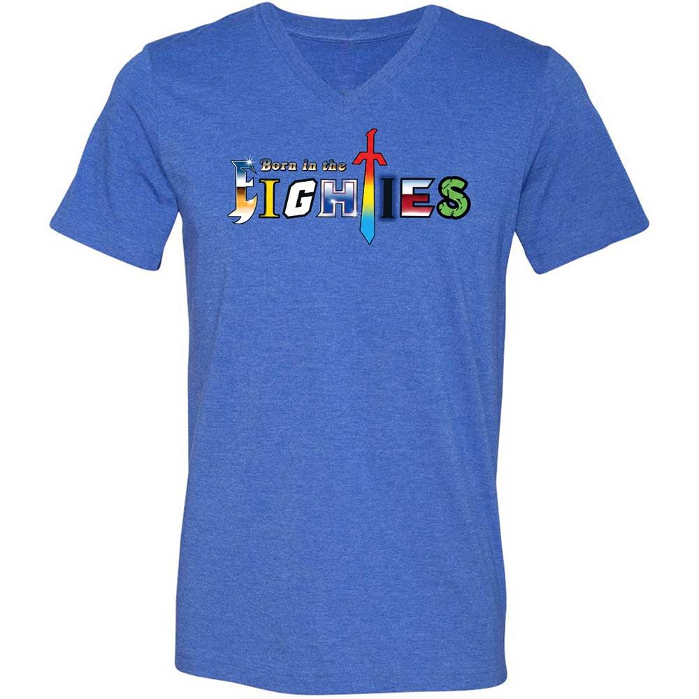Unisex V-Neck T-Shirt - KYNKF3H1 - Heather True Royal - 5