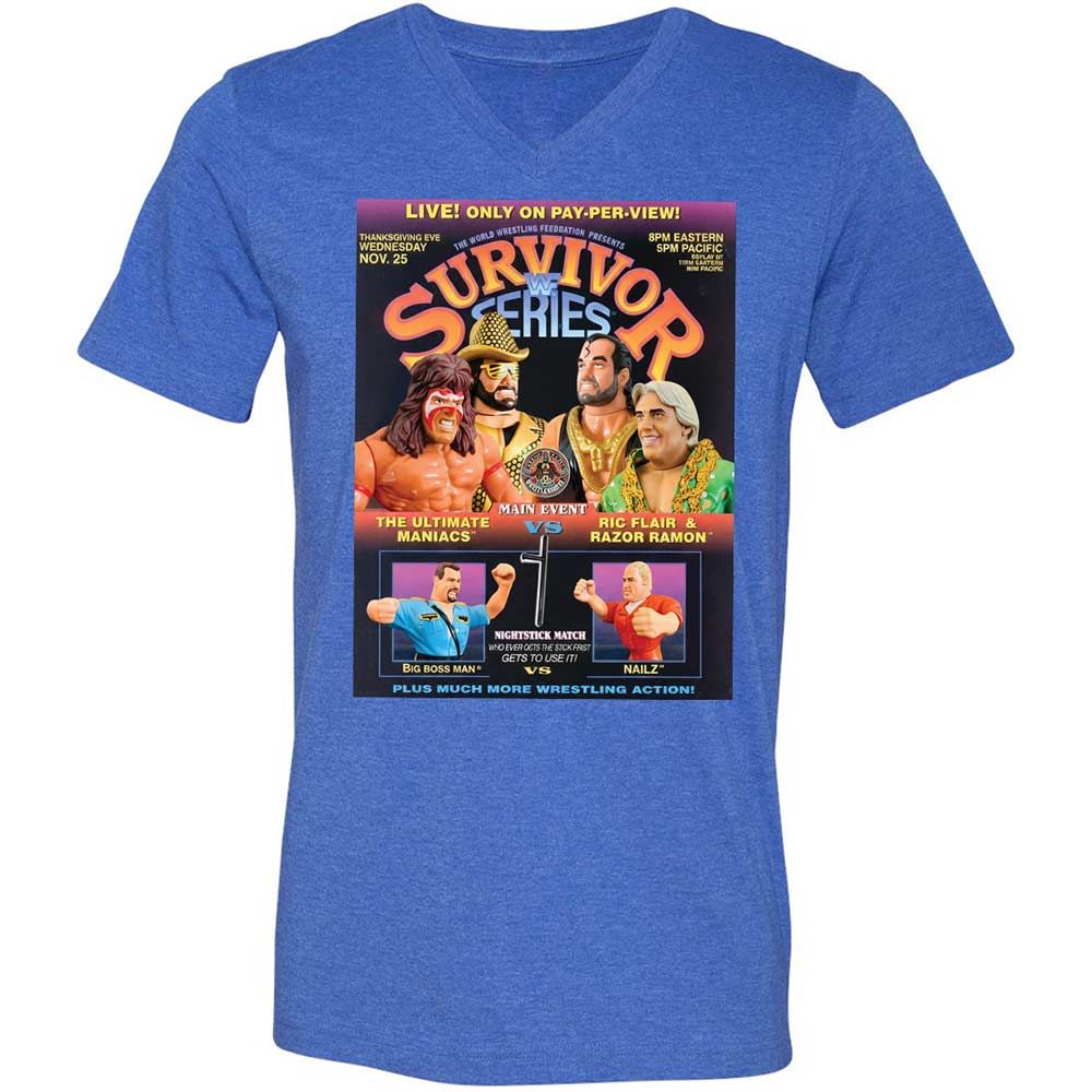 Unisex V-Neck T-Shirt - GNS2FWBD - Heather True Royal - 5