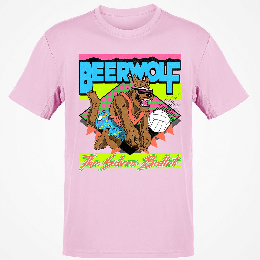 Retro Beach Wolf - Light Pink - 5