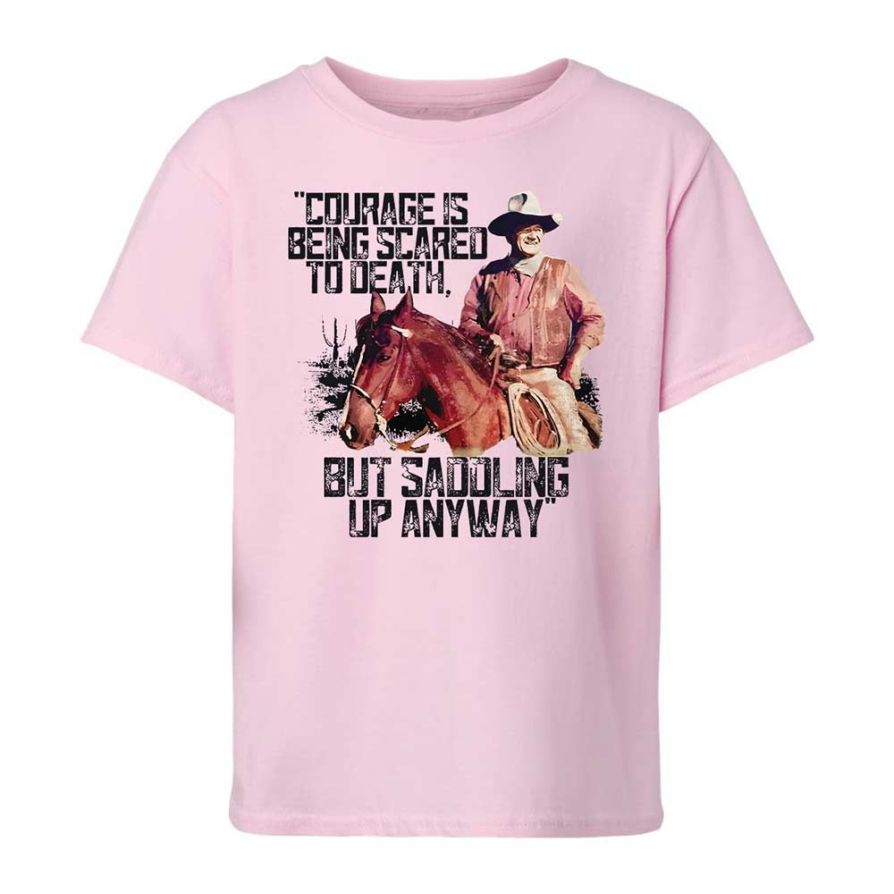 Courage is being scared to death, but saddling up anyway - Light Pink - 5