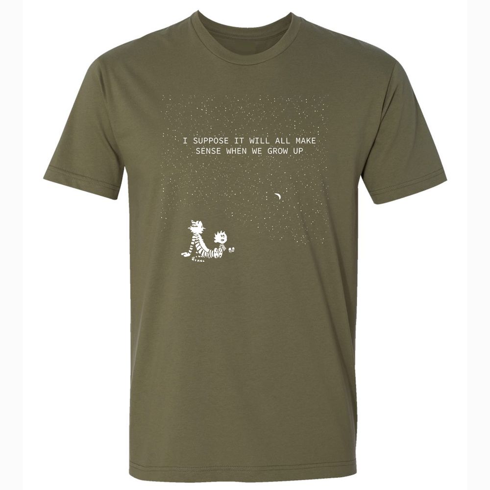 Calvin and Hobbes Stars - Military Green - 5