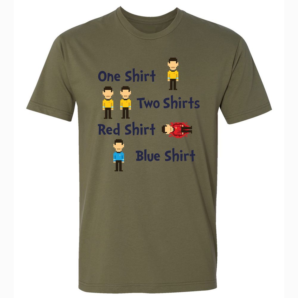 Red Shirt, Blue Shirt - Military Green - 5
