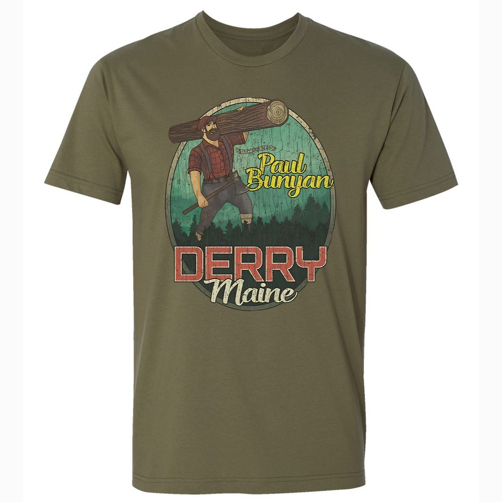 Derry Birthplace of Paul Bunyan - Military Green - 5