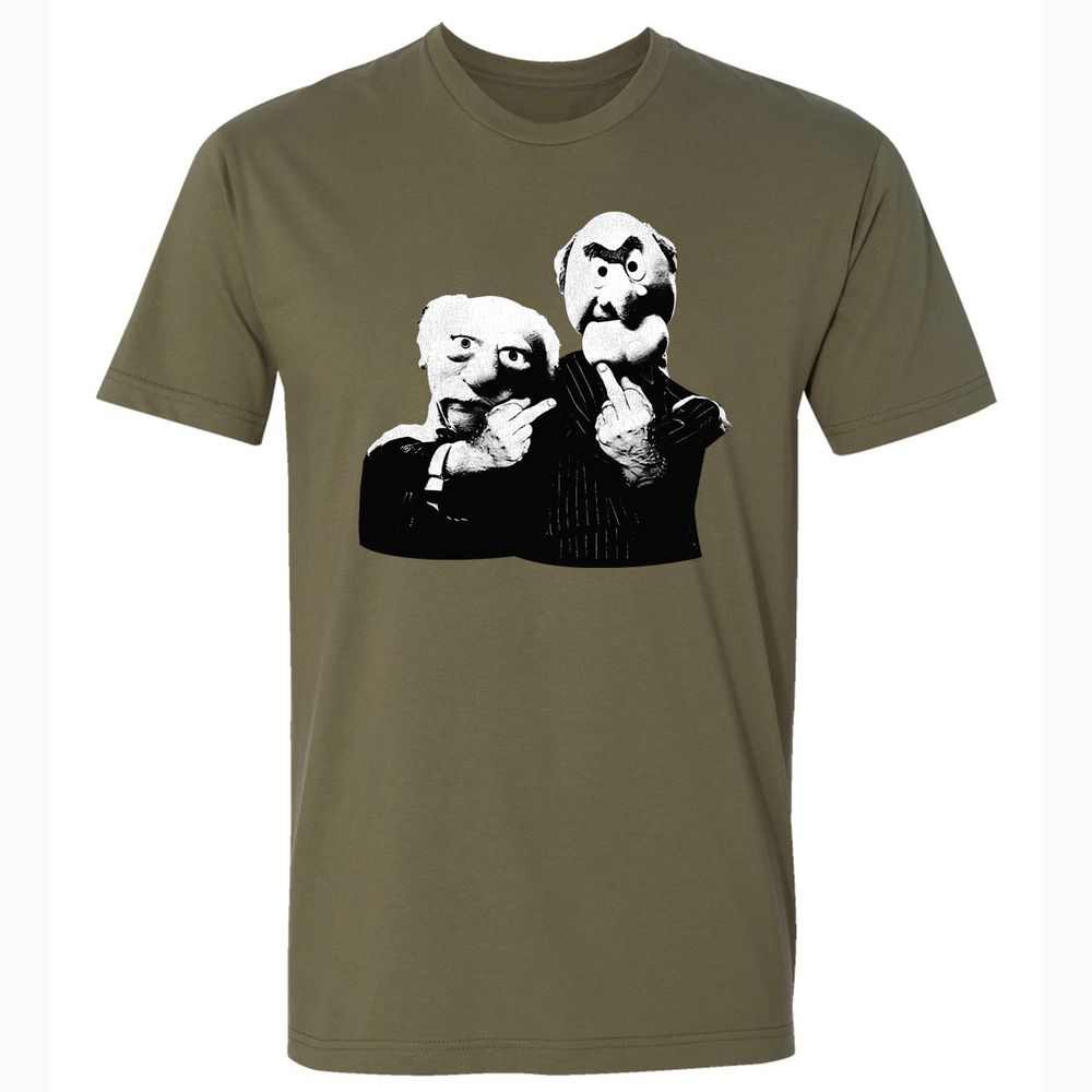 Statler and Waldorf Middle Finger - Military Green - 5