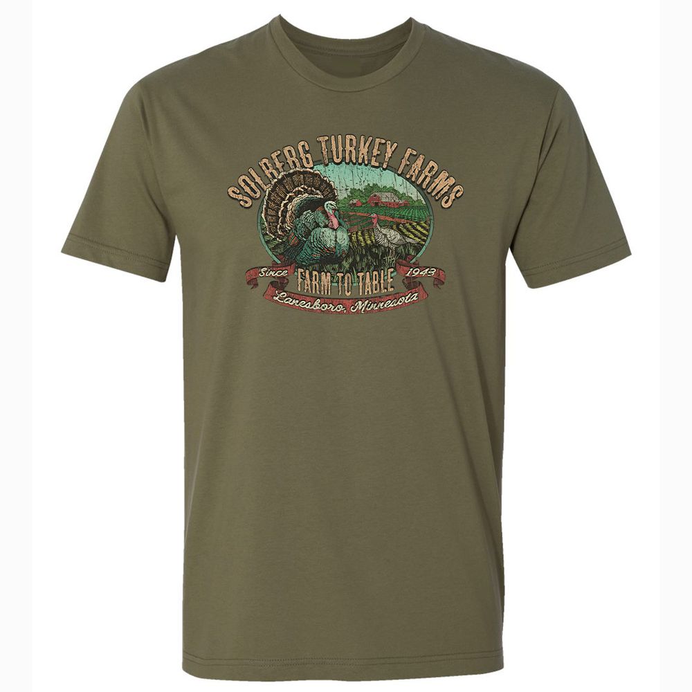 Vintage Turkey Farm Thanksgiving - Military Green - 5