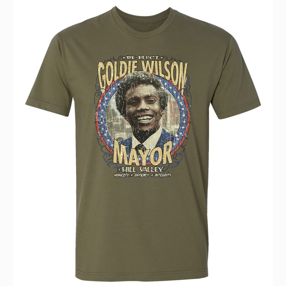 Re-Elect Mayor Goldie Wilson - Military Green - 5